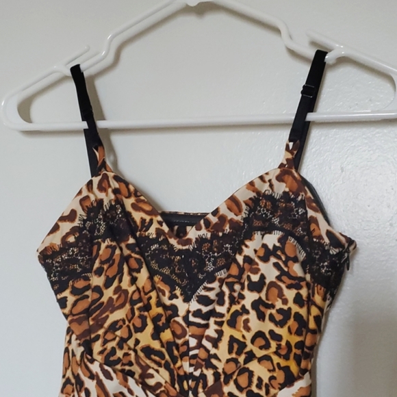 GUESS Leopard Animal Print Bustier Dress - Size XS, 0 - Picture 2 of 7